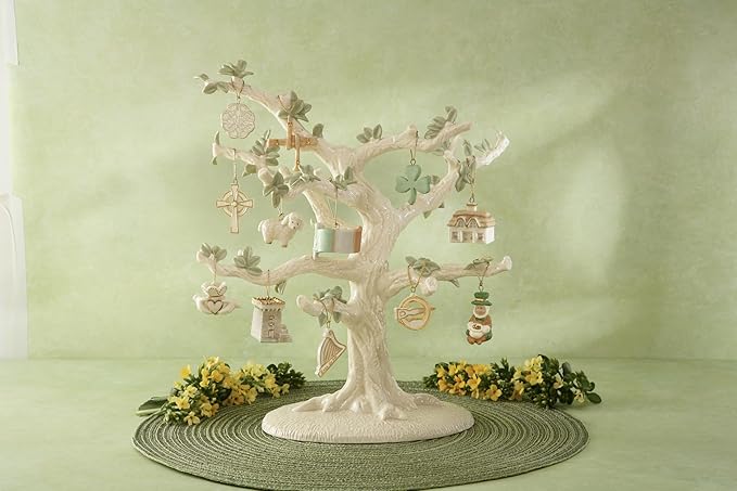 Lenox 824957 Luck of The Irish 12-Piece Ornament & Tree Set, St. Patricks Day