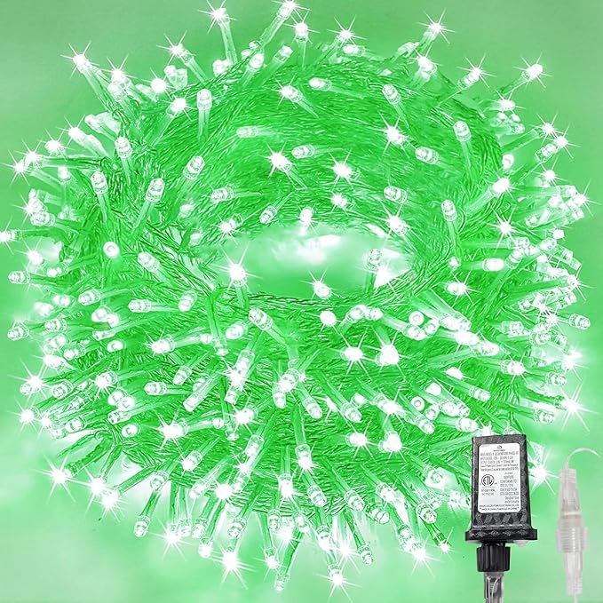 88FT 240LED Extra-Long Connectable String Lights Indoor Outdoor Clear Wire, Green Christmas String Lights, Plug in Twinkle Fairy Light with Timer for Wedding Patio Tree Yard Christmas Decorations