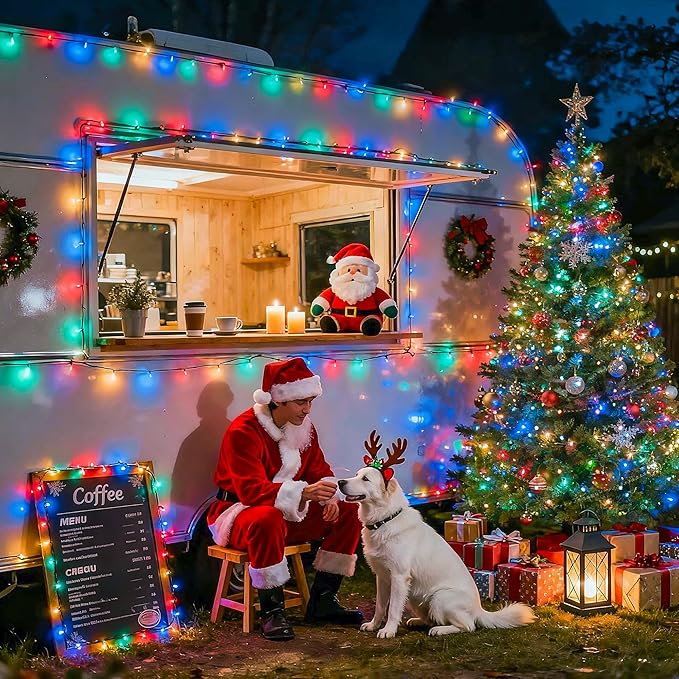 JMEXSUSS 500 LED Christmas String Lights Outdoor, 173ft 8 Modes Multicolor Christmas Lights Plug in, Waterproof Green Wire LED Christmas Tree Lights for Indoor Tree Xmas Decor