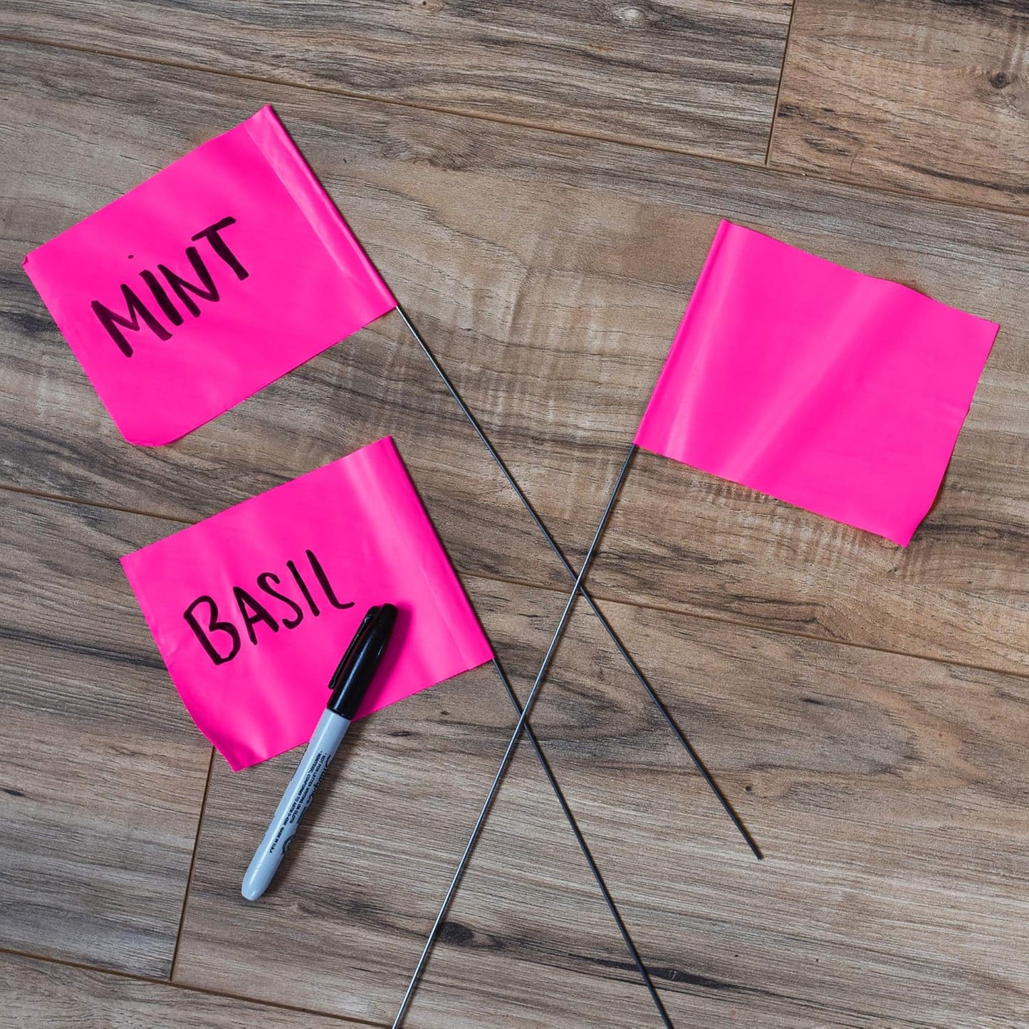 Pink Marking Flags 1000 Pack - 4x5x15 Inch Pink Flags for Yard - Markers For Lawn, Irrigation, Landscaping, Survey & Sprinkler Head Marking