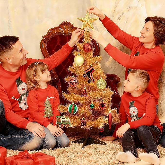 90pcs Christmas Balls Ornaments Set,Shatterproof Plastic Ball Set with Hanging Strings,Hanging Ball Ornaments for Xmas Party Christmas Tree Decorations,Early Ideas