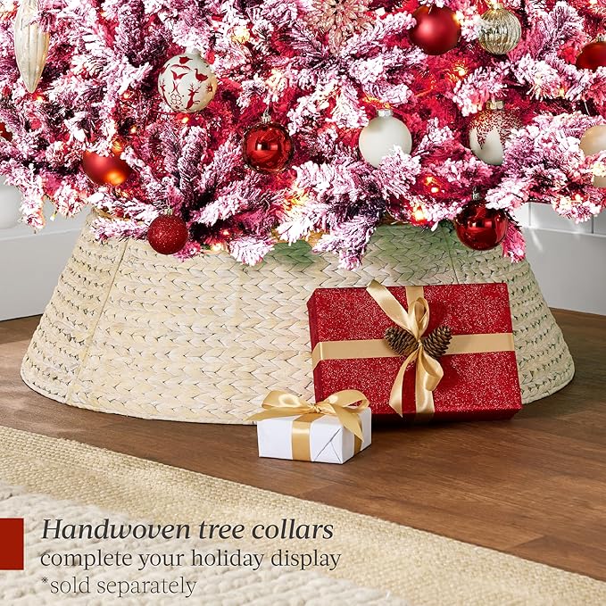 Best Choice Products 7.5ft Pre-Lit Pink Christmas Tree, Artificial Snow Flocked Full Fir Tree, Holiday Decoration w/ 550 Lights, 1,346 Branch Tips, Foldable Metal Base