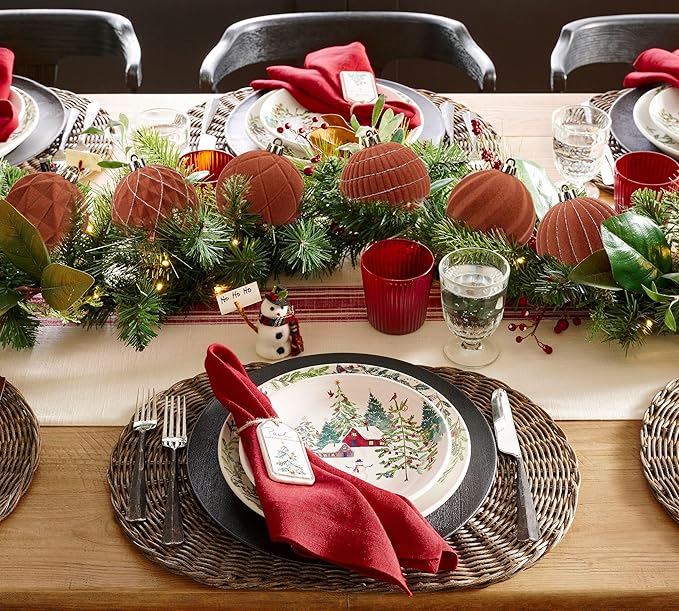 Hollyone Brown Velvet Christmas Ornaments Set for Christmas Tree 3.2inch Xmas Ball Ornaments 9Pcs Flocked Balls Xmas Hanging Ornament Decorations Set Shatterproof for Holiday Party Wreath Home Decor