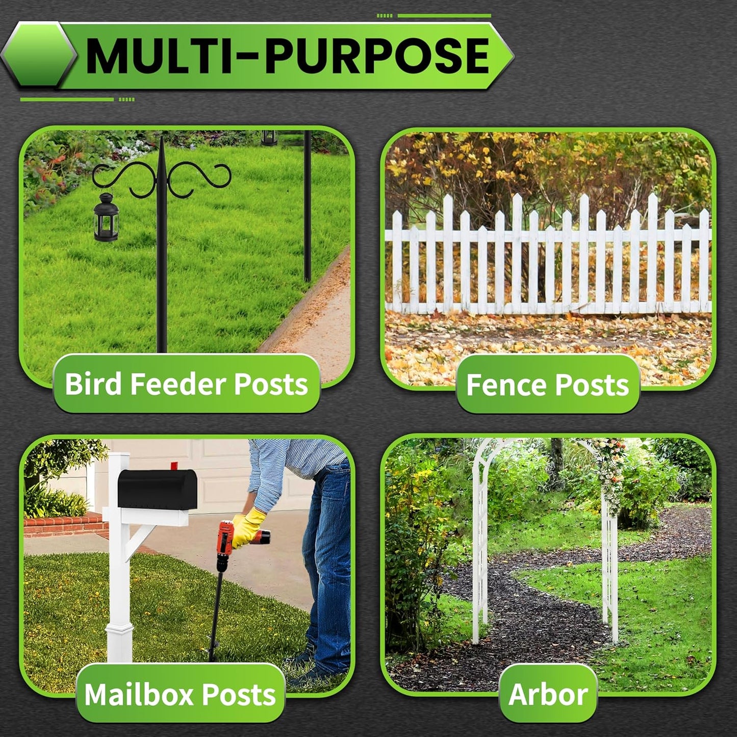 SYITCUN Auger Drill Bit for Planting - 3"X36" Heavy-Duty Garden Auger Spiral Drill Bit - Bulb Planter Tool & Auger Post Hole Digger - 3/8" Hex Drive Drill