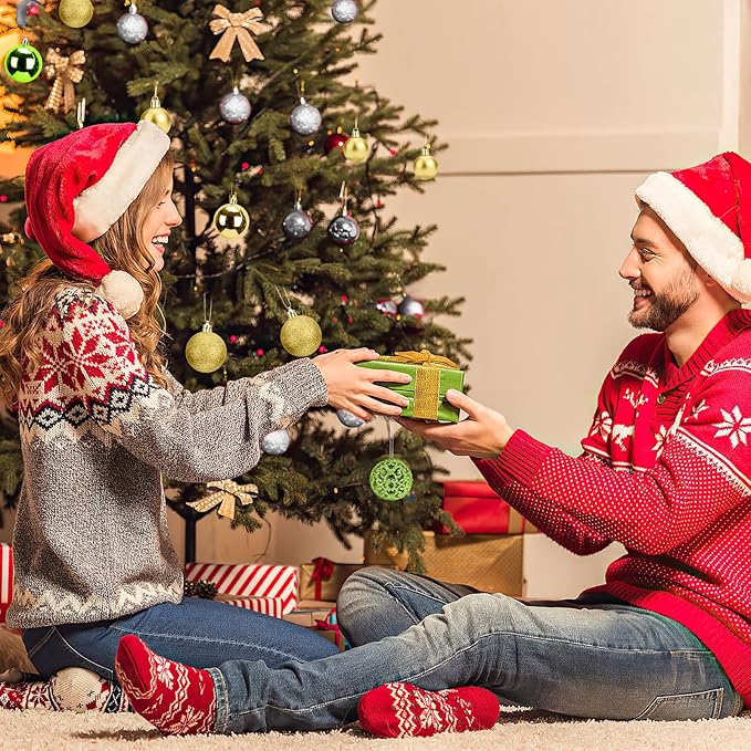 Aitsite 100 Pack Christmas Tree Ornaments Set Mini Shatterproof Holiday Ornaments Balls for Christmas Decorations (Gold and Sliver)