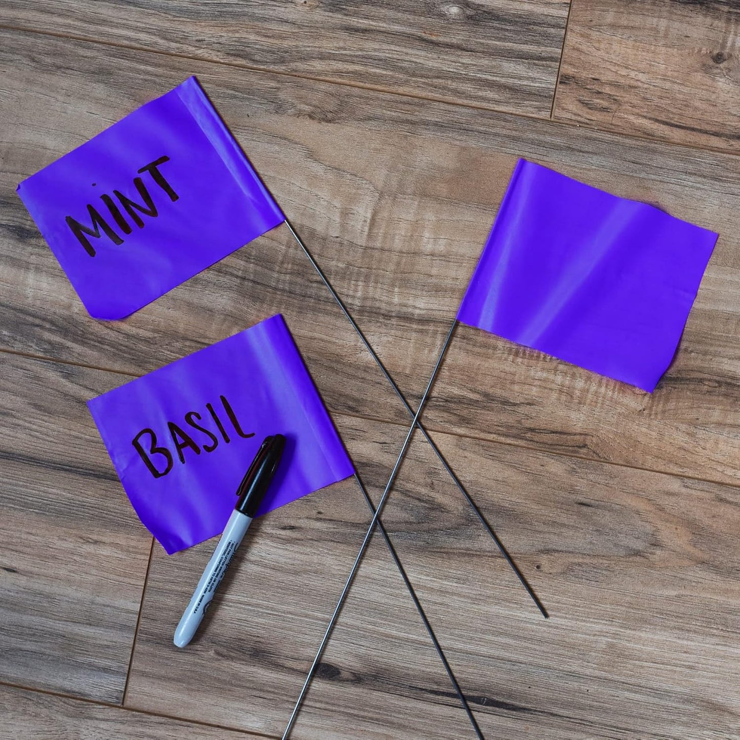 Purple Marking Flags 1000 Pack - 4x5x15 Inch Purple Flags for Outside - Markers For Lawn, Irrigation, Landscaping, Survey & Sprinkler Head Marking