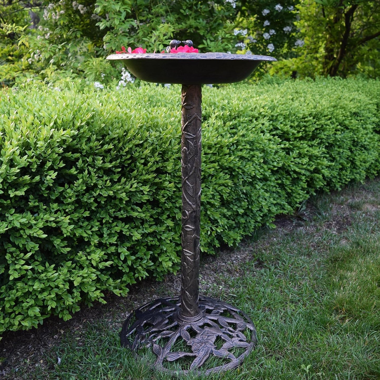 Oakland Living Hummingbird Bird Bath, Antique Bronze