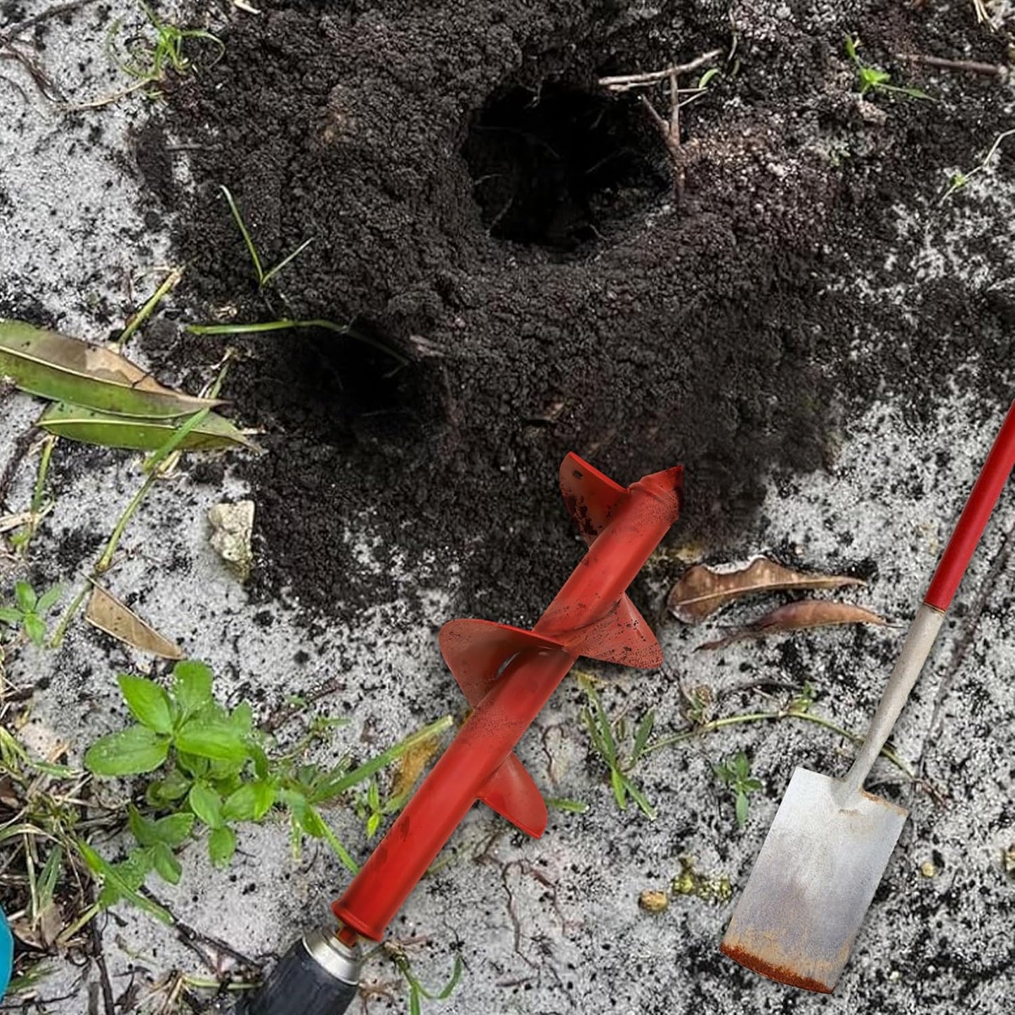 TCBWFY 4"x12" Auger Drill Bit for Planting Digging Holes,Garden Plant Flower Bulb Auger Spiral Drill Rapid Bulb Planter Earth Auger Bit Post or Umbrella Hole Digger for 3/8" Hex Drive