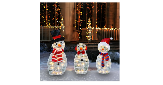 Treeplanty Holiday Guide: Lighted Snowman Family Outdoor Decor