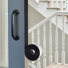 DOBTIM Adhesive Neoprene Solid Rubber Strips 1/8 (.125)" Thick X 2" Wide X 10'Long, Self Stick Rubber Sheet Non-Slip Insulation Pads Strip Roll