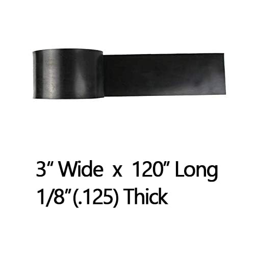 NABOWAN Solid Rubber Sheets,Strips,Rolls 1/8" (.125") Thick x 3" Wide x 120" Long, Thin Neoprene Rubber, Perfect for DIY Gasket Material, Sealing, Liner, Shield, Padding, Mat