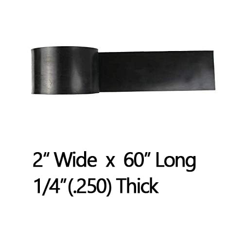 NABOWAN Solid Rubber Strip,Sheets,Rolls 1/4" (.250") Thick x 2" Wide x 60" Long, Thick Neoprene Rubber, Perfect for DIY Rubber Gasket, Weather Stripping, Sealing, Padding