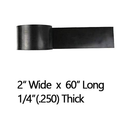 NABOWAN Solid Rubber Strip,Sheets,Rolls 1/4" (.250") Thick x 2" Wide x 60" Long, Thick Neoprene Rubber, Perfect for DIY Rubber Gasket, Weather Stripping, Sealing, Padding