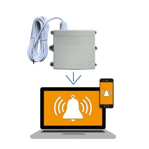 Ubibot Thermometer Hygrometer, Wireless Temperature Data Logger, Remote Humidity Monitor for Refrigerated truck Free App Email Alarm, IFTTT 2.4GHz only (GS1-AETH1RS + CO2 probe)