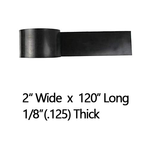 NABOWAN Solid Rubber Strip,Sheets,Rolls 1/8" (.125") Thick x 2" Wide x 120" Long, Thin Neoprene Rubber, Perfect for DIY Rubber Gasket, Weather Stripping, Sealing, Padding, Mat