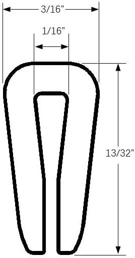 Clear Rubber Edge Trim，U Channel Silicone Rubber Edge Trim, 1/16" Slot, Fit for 0-3/32", White Color, Edge Protector for Car Doors, Sheet Metal Parts