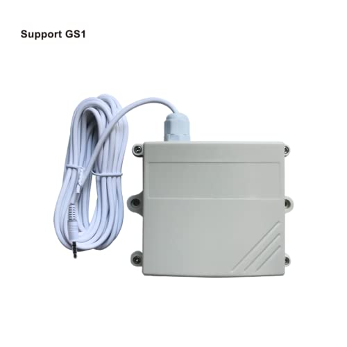 Ubibot Thermometer Hygrometer, Wireless Temperature Data Logger, Remote Humidity Monitor for Refrigerated truck Free App Email Alarm, IFTTT 2.4GHz only (GS1-AETH1RS + CO2 probe)