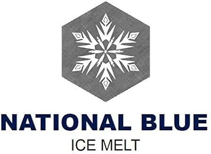 National Blue Snow Salt Ice Melt 35lb Bucket - Fast Acting Ice Melter - Pet, Plant and Concrete Friendly, Environmentally Safe - Free of Magnesium Chloride - Melts to -15°F
