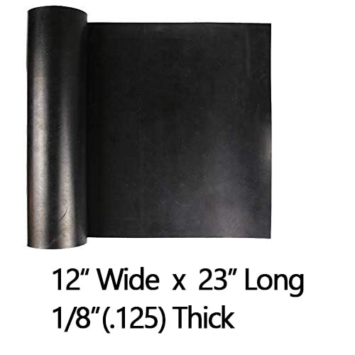 NABOWAN Solid Rubber Sheets,Strips,Rolls 1/8" (.125") Thick x 12" Wide x 24" Long, Thin Neoprene Rubber, Perfect for DIY Gasket Material, Sealing, Liner, Shield, Padding, Mat