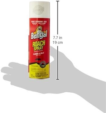 Bengal Roach Spray, Odorless Stain-Free Dry Spray, 16 Oz. Aerosol Can
