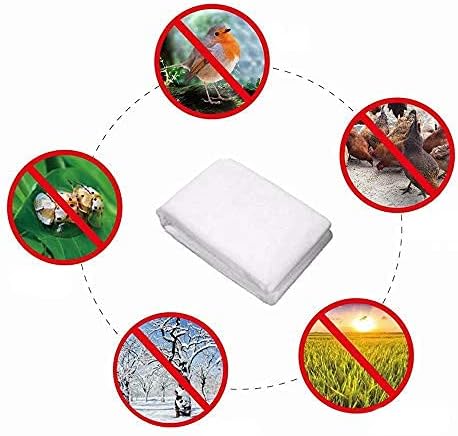 Agfabric Plant Covers Freeze Protection H32''xW32'' 0.95oz Plant Frost Protection Covers Plant Protection Winter Cover Drawstring Bags Cold Frost Season Extension Blanket,White