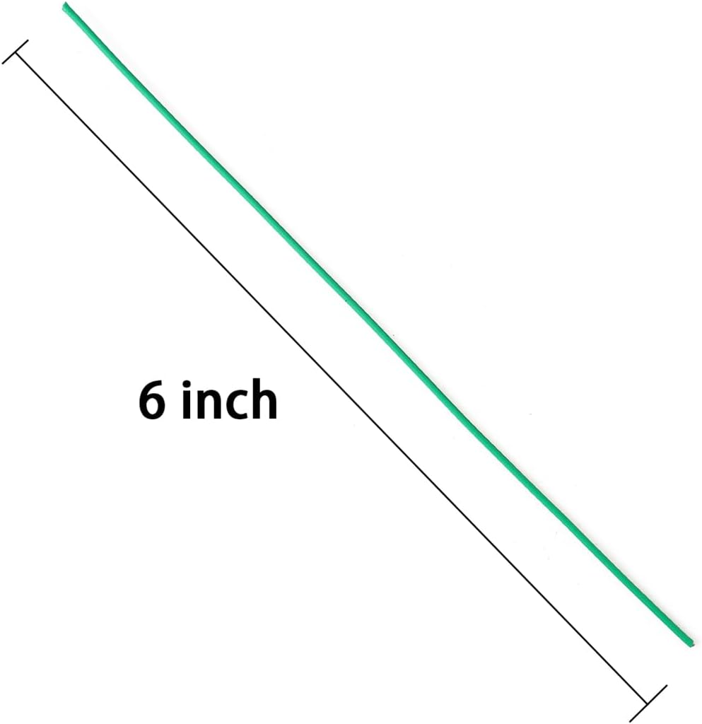 200 Pcs 6 inch Garden Twist Tie, Round Plastic Twist Ties for Plants, Vines and Wrapping Cords or Christmas Tree Gardening Plants Growth and Care, Office Home Cable Organization (Green)