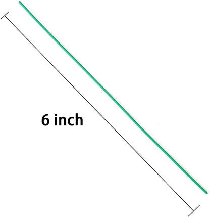 200 Pcs 6 inch Garden Twist Tie, Round Plastic Twist Ties for Plants, Vines and Wrapping Cords or Christmas Tree Gardening Plants Growth and Care, Office Home Cable Organization (Green)