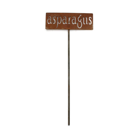 Classic Metal Garden Markers 19 Inches Tall (asparagus, Naturally Rusted)