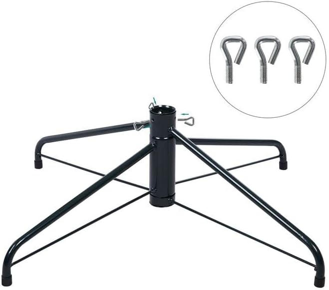 Naomi Home 4.5ft Christmas Tree with Lights, Realistic Traditional Prelit with Pine Cones, Foot Pedal 561 Branch Tips, 300 Warm Lights and Metal Stand, Aritificial Tree