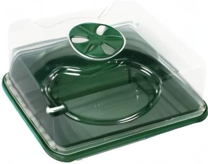 EarlyGrow 70727 Small Domed Propagator, 8.5" x 7" x 5", Black/Dark Green