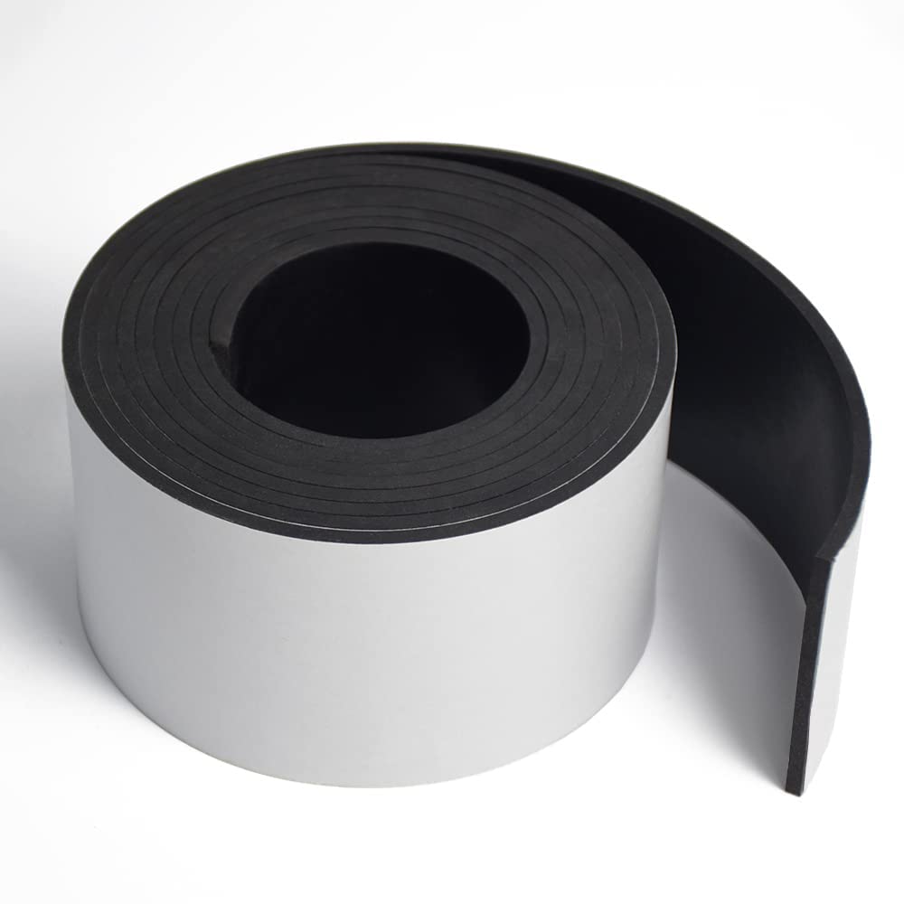 DOBTIM Adhesive Neoprene Solid Rubber Strips 1/8 (.125)" Thick X 3" Wide X 10' Long, Self Stick Neoprene Rubber Sheet Non-Slip Insulation Pads