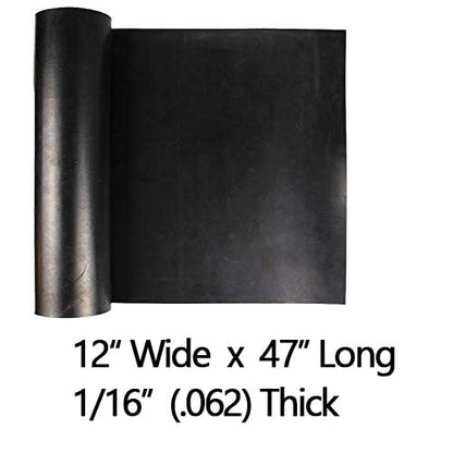 NABOWAN Solid Rubber Sheets,Strips,Rolls 1/16" (.062") Thick x 12" Wide x 47" Long, Thin Neoprene Rubber, Perfect for DIY Gasket Material, Sealing, Liner, Shield, Padding, Mat