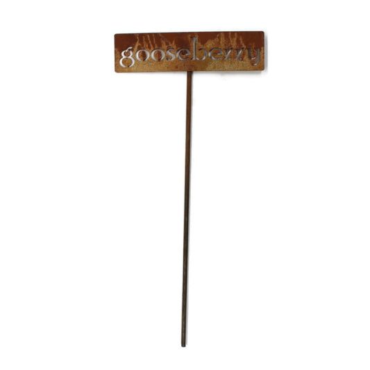 Classic Metal Garden Markers 19 Inches Tall (gooseberry, Naturally Rusted)