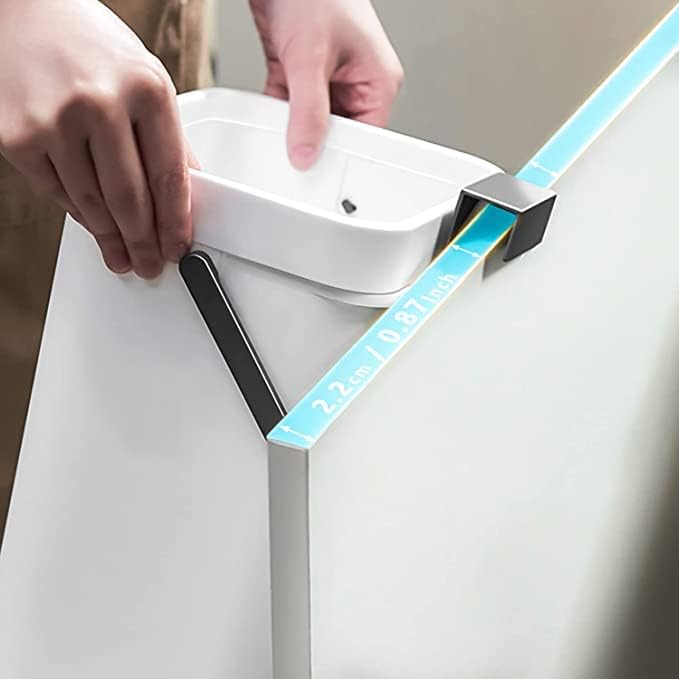 Compost Caddy, Detachable Handle and Countertop Bin, Small Compost Bin with Lid, Plastic Tiny Wastebasket for Office/Kitchen/Refrigerator/RV, 3L/0.8 Gal Series, White