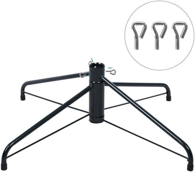 Naomi Home 4.5ft Christmas Tree with Lights, Realistic Spruce Christmas Tree Prelit with Foot Pedal, 674 Branch Tips, 250 Warm Lights and Metal Stand, Aritificial Xmas Tree, Árbol De Navidad