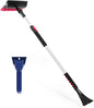 POWERJET 39”- 61” 3-1 Pivot Long Snow Brush with Ice Scrapper (C80000), Window Squeegee, Snow Broom Head, Pin Lock Telescopic with Soft EVA Grip, Ice Scraper Combo, Cars, SUVs
