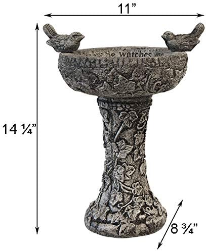 Athens His Eye is on The Sparrow Bird Bath, Pre Aged