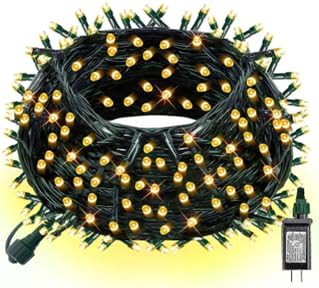 66FT 200 LED Christmas String Lights End-to-End Plug 8 Modes Indoor Lights with Timer, Outdoor Indoor Fairy Lights Christmas Tree Patio Garden Holiday Warm White