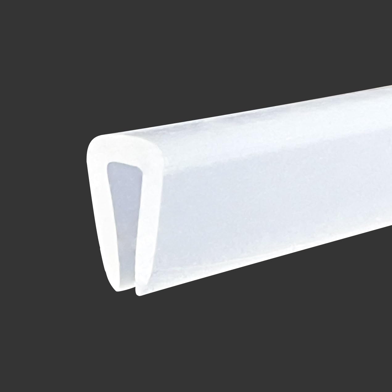 Clear Rubber Edge Trim, U Channel Silicone Rubber Edge Trim, 1/8" Slot, Fit for 3/32-5/32", White Color, Edge Protector for Plywood, Sheet Metal Parts