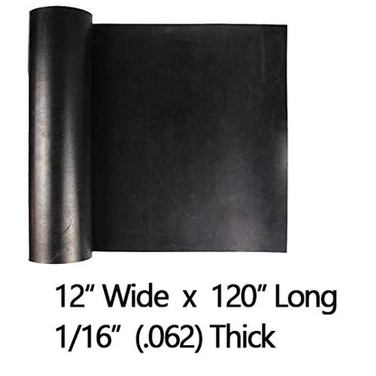 NABOWAN Solid Rubber Sheets,Strips,Rolls 1/16" (.062") Thick x 12" Wide x 120" Long, Thin Neoprene Rubber, Perfect for DIY Gasket Material, Sealing, Liner, Shield, Padding, Mat
