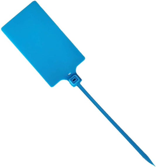 Plastic Seals Shipping Tags Logistics Use Big Sign Tie Large Label Tie, 255 mm Total Length, Package of 100 pcs (Blue)