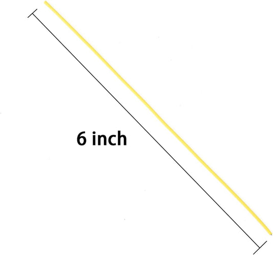 200 Pcs 6 inch Garden Twist Tie, Round Plastic Twist Ties for Plants, Vines and Wrapping Cords or Christmas Tree Gardening Plants Growth and Care, Office Home Cable Organization (Yellow)