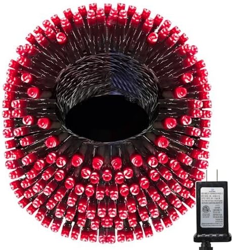 393 FT 1000 LED String Lights Outdoor Indoor, Christams String Lights Waterproof 8 Modes & Timer, Fairy Lights Plug in for Bedroom, Weeding, Patio, Party, Holiday,Christmas Decor (Red)