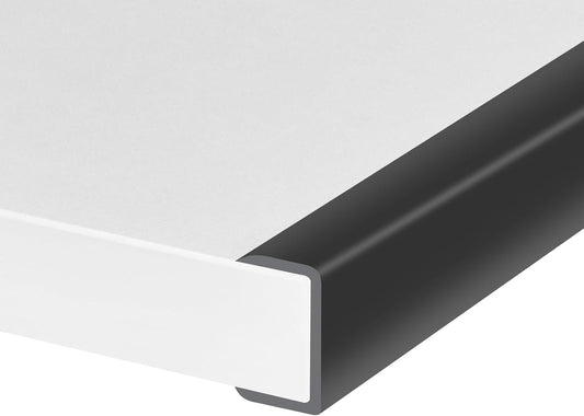 Rubber Edge Trim, Self-Adhesive U Channel Edge Protector for Plywood, Cabinet, 1-1/4" Wood Edge Banding, Flexible Furniture Repair, EPDM Material, Fit 1-1/4"(32mm), Length 10Ft, Black