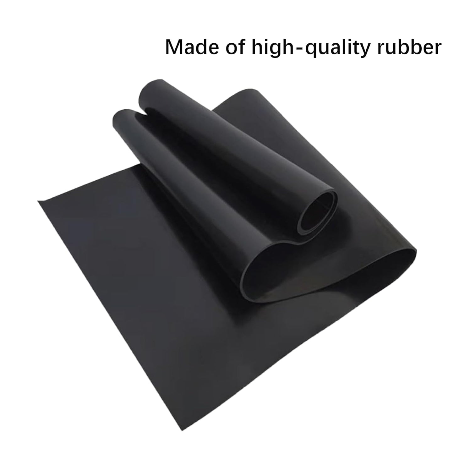 Solid Rubber Strips 1/8 (.125)" Thick X 12" Wide X 10'Long, Solid Rubber Sheet for Anti-Slip Pads, Flooring, Seals, Crafts, Anti-Vibration, Gaskets DIY