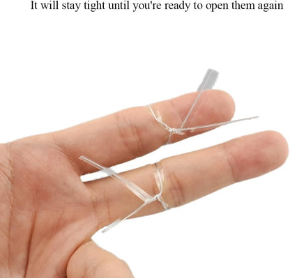 HAHIYO 300Pcs 4inches Cear Metal Twist Ties Bread Candy Coffee Bag Ties Plant Garden Twist Ties for Cellophane Treat Bags Gift Wraping Bags Plastic Bags Halloween Party Cake Present Art Crafts