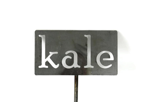 Classic Metal Garden Markers 19 Inches Tall (kale, Raw, Unfinished Steel (will rust with time))