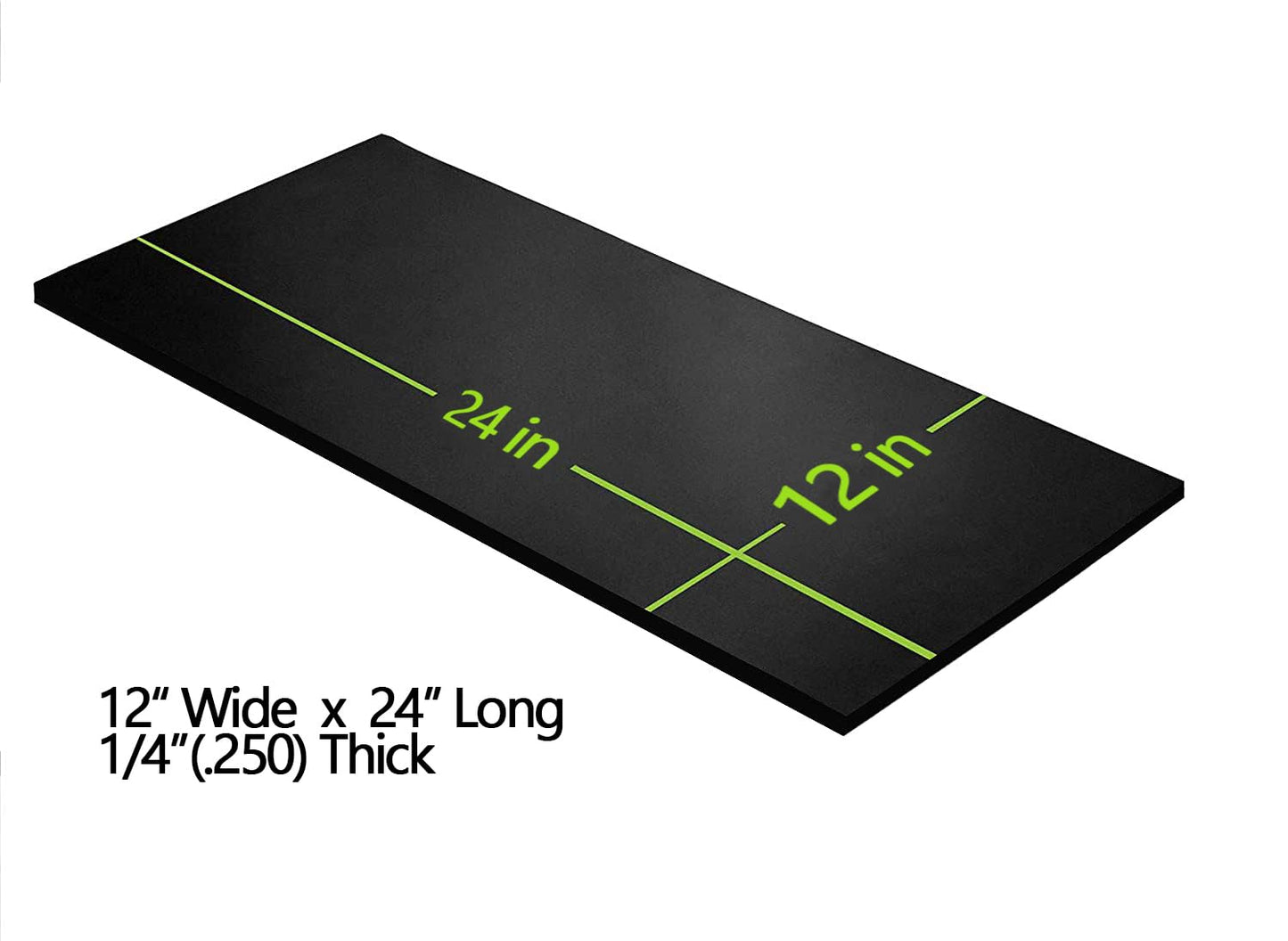 NABOWAN Solid Rubber Sheets,Strips,Rolls 1/4" (.250") Thick x 12" Wide x 24" Long Neoprene Rubber, Perfect for DIY Gasket Material, Sealing, Liner, Shield, Padding, Mat
