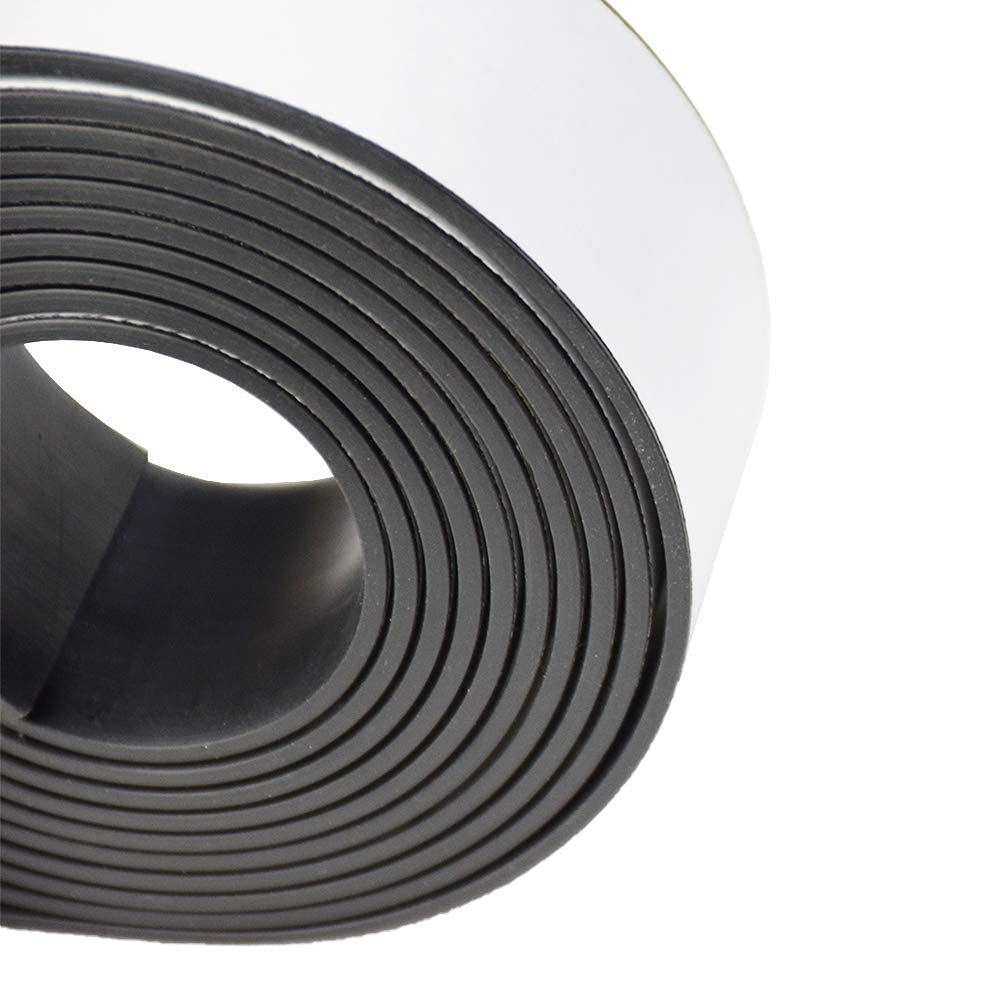 DOBTIM Adhesive Neoprene Solid Rubber Strips 1/8 (.125)" Thick X 2" Wide X 10'Long, Self Stick Rubber Sheet Non-Slip Insulation Pads Strip Roll