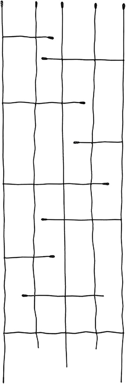 Panacea Forged Twig & Leaf Trellis with Stretch Tie Wrap Kit | Decorative Black Metal Trellis for Climbing Plants | Includes 2 Rolls Green Stretch Tape | Durable Garden Plant Support & Outdoor Décor